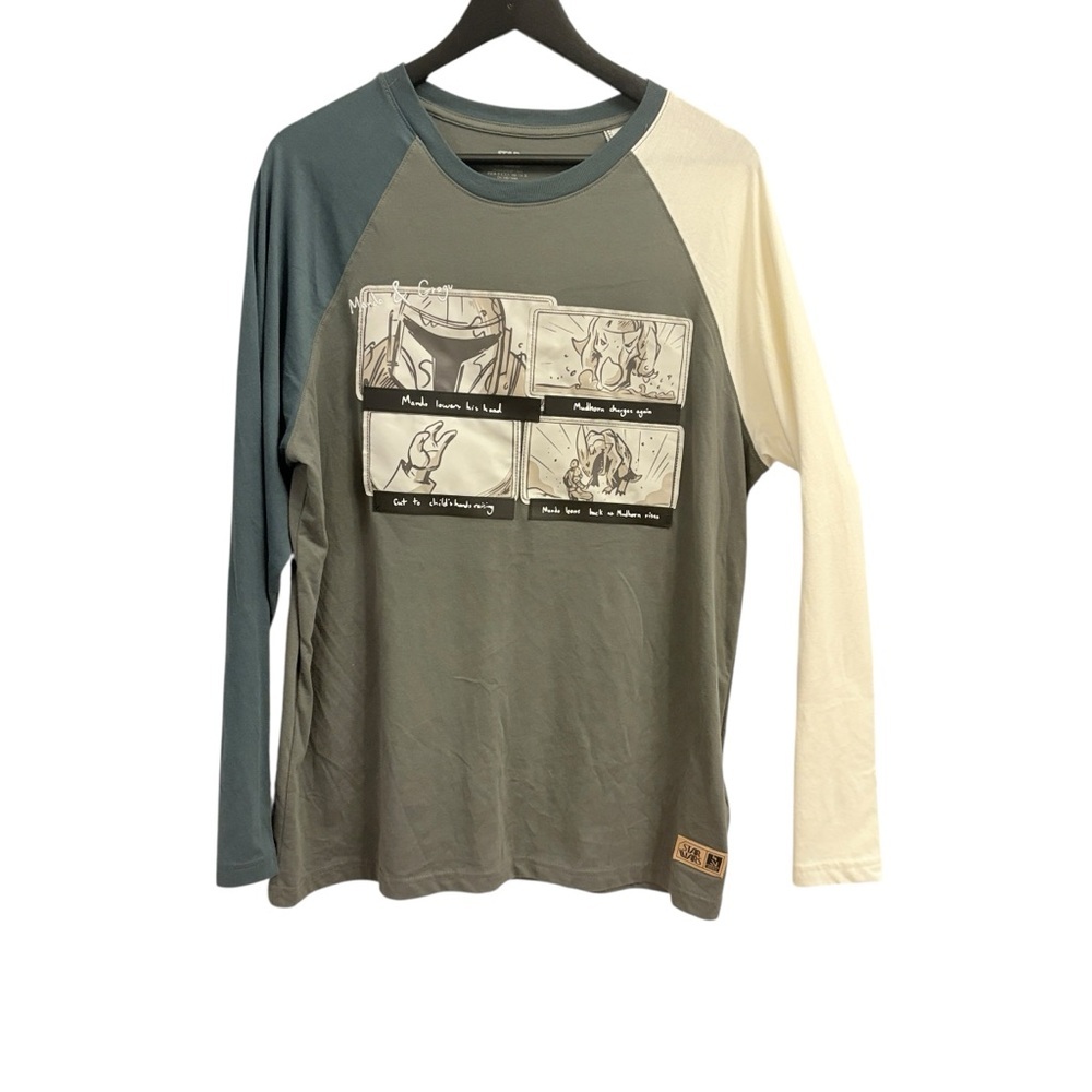 Disney Star Wars Gray Long Sleeve Graphic T-Shirt Men’s Large